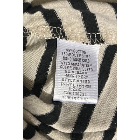 Umgee Dress Hi Low T Shirt Stripe Purple Blue Heather Beige Small Preppy Cottage - Picture 4 of 4